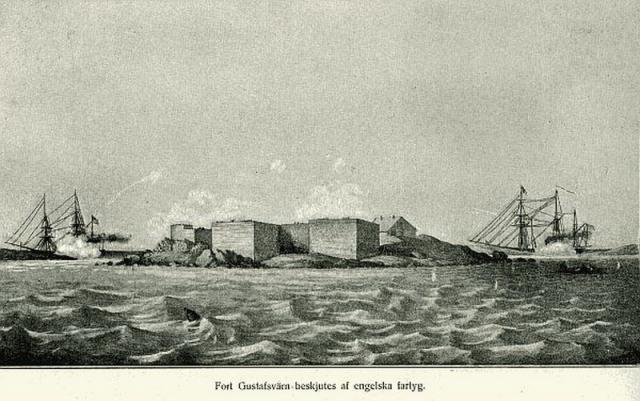 Сверчков В.Д. Форт Густавсверн отражает англичан при атаке их на Гангеутские укрепления 10 мая 1854 года. 1855